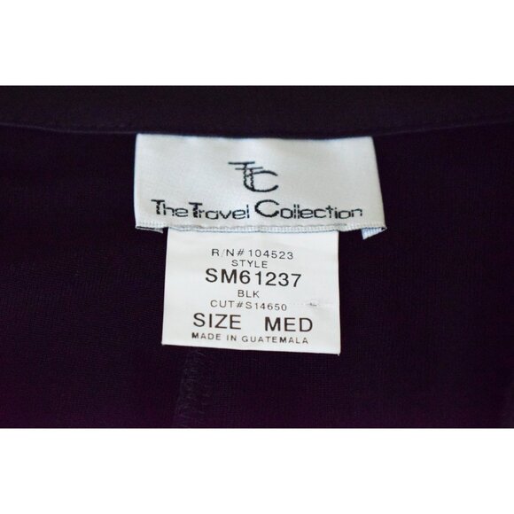 Vintage Black Polyester Lapel Jacket by TTC The Travel Collection‎ Size Medium - Picture 7 of 10